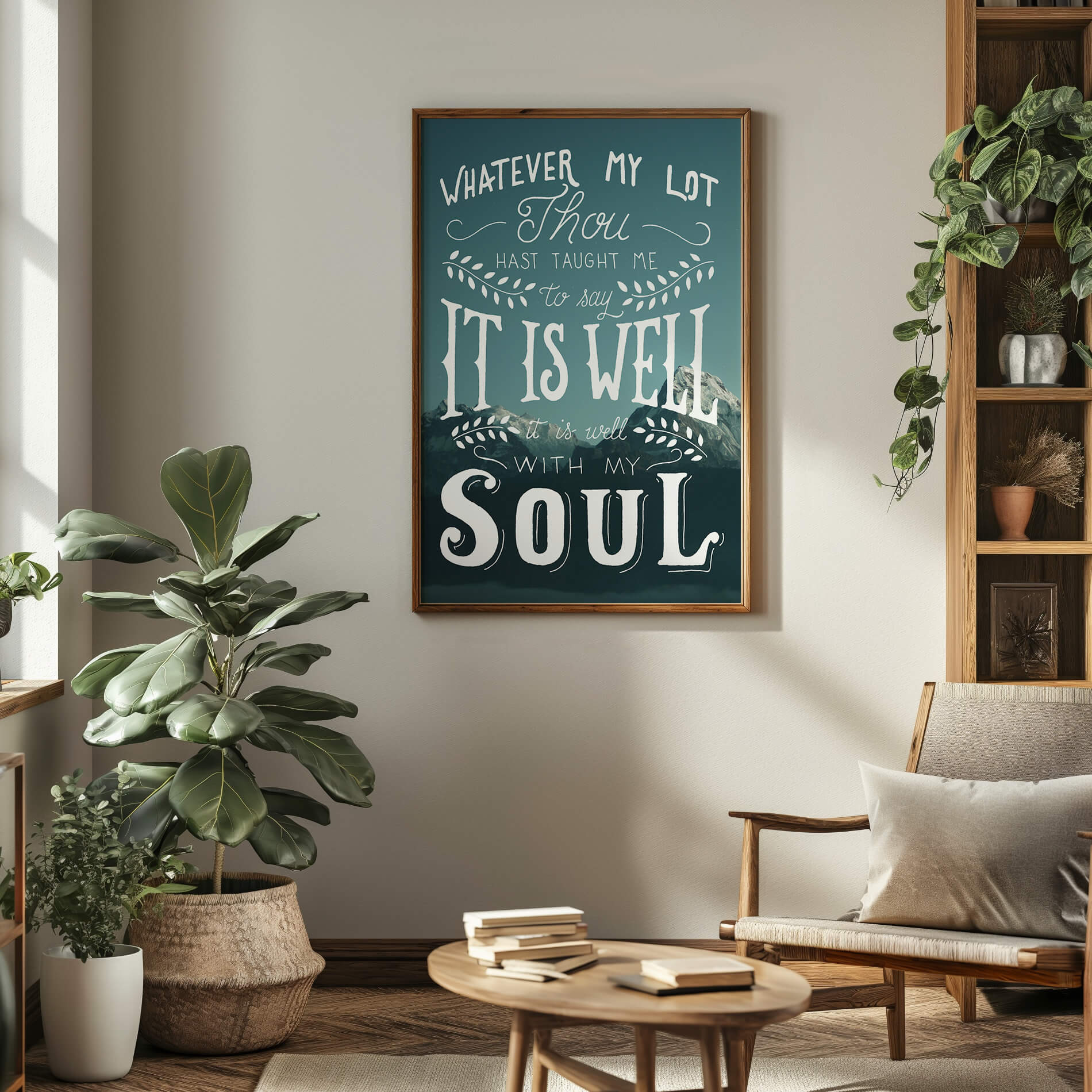 It Is Well With My Soul hand drawn art print #color_photo
