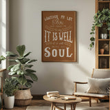 It Is Well With My Soul hand drawn art print #color_terracotta
