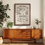 Numbers 6:24-26 The Lord Bless You hand drawn art print by Scripture Type #color_stone