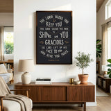 Numbers 6:24-26 The Lord Bless You hand drawn art print by Scripture Type #color_charcoal