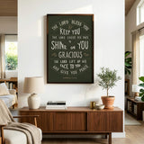 Numbers 6:24-26 The Lord Bless You hand drawn art print by Scripture Type #color_forest