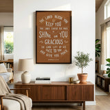 Numbers 6:24-26 The Lord Bless You hand drawn art print by Scripture Type #color_terracotta