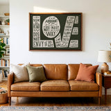 1 Corinthians 13 Love Framed Canvas hand-drawn Scripture art by Scripture Type #color_forest