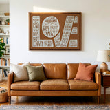 1 Corinthians 13 Love Framed Canvas hand-drawn Scripture art by Scripture Type #color_terracotta