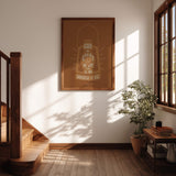 1 John 1:5 Light hand drawn Scripture art print by Scripture Type #color_terracotta