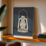 1 John 1:5 Light hand drawn Scripture art print by Scripture Type #color_navy