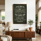 Romans 8:28 All Things For Good framed Christian wall art hand-drawn by Scripture Type #color_forest