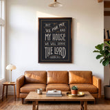 As For Me and My House Joshua 24:15 Framed Canvas Hand-Drawn Wall Art by Scripture Type #color_charcoal