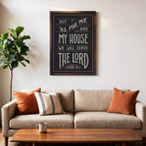 As for me and my house Joshua 24:15 framed Scripture wall art hand-drawn by Scripture Type #color_charcoal