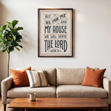 As for me and my house Joshua 24:15 framed Scripture wall art hand-drawn by Scripture Type #color_stone