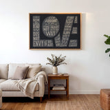 1 Corinthians 13 Love Framed Canvas hand-drawn Scripture art by Scripture Type #color_charcoal
