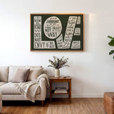 1 Corinthians 13 Love Framed Canvas hand-drawn Scripture art by Scripture Type #color_forest