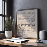 Colossians 3:16-17 Dwell In You Richly Scripture Type art print #color_stone