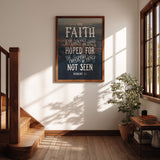 Scripture Type Hebrews 11:1 Faith Hand Drawn Art Print #color_photo