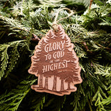 Glory To God In The Highest Wood Ornament