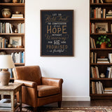 Hold Fast Hebrews 10:23 Framed Scripture Wall Art hand-drawn by Scripture Type #color_charcoal