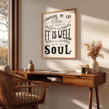 It Is Well With My Soul hand drawn art print #color_black & white