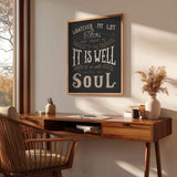 It Is Well With My Soul hand drawn art print #color_charcoal