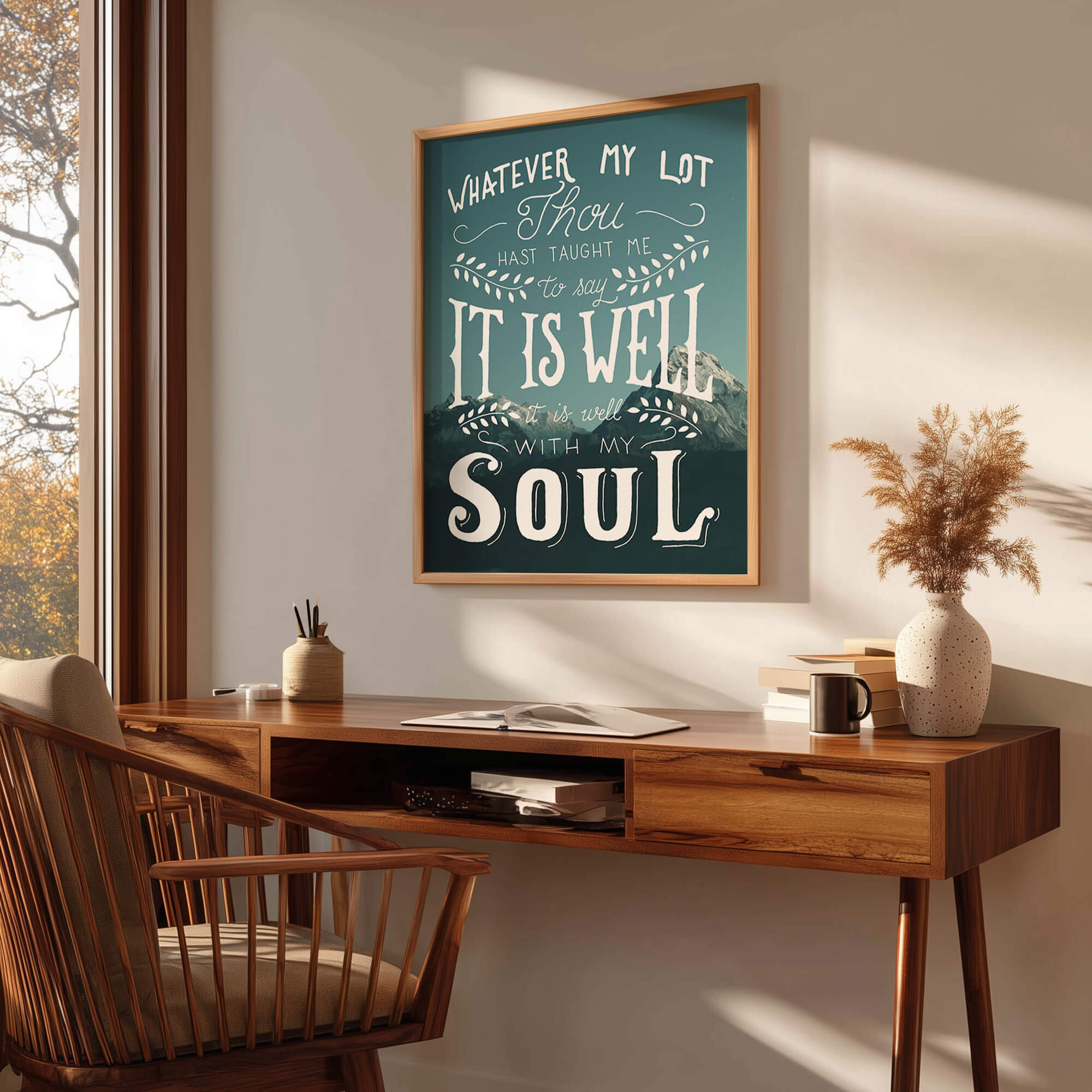 It Is Well With My Soul hand drawn art print #color_photo