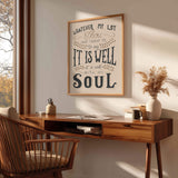 It Is Well With My Soul hand drawn art print #color_stone