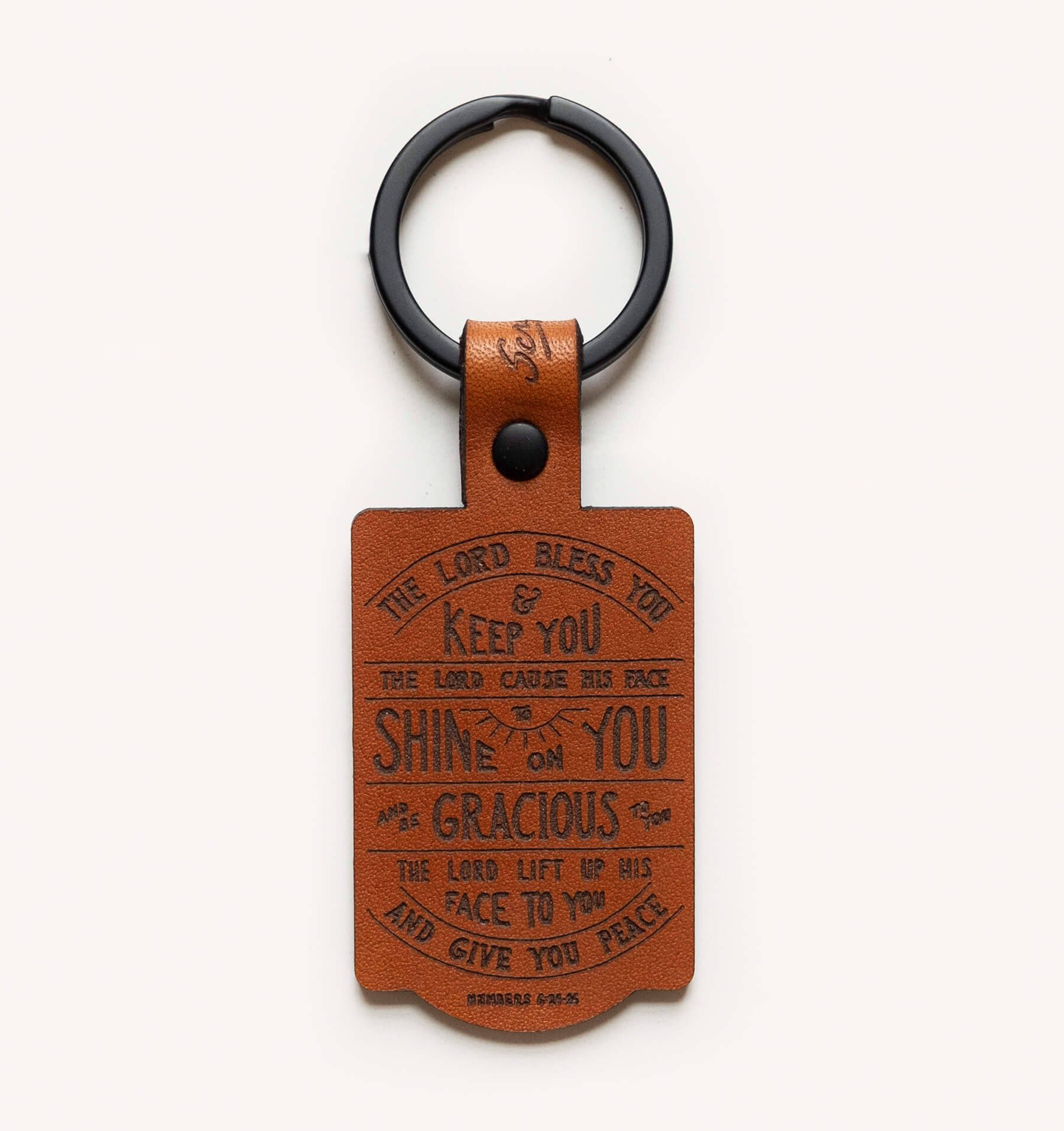 Leather Keychain - The Lord Bless You (Numbers 6:24-25