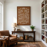 The Word of God is Living and Active Hebrews 4:12 Scripture canvas wall art hand-drawn by Scripture Type #color_terracotta