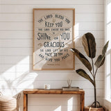 Numbers 6:24-26 The Lord Bless You hand drawn art print by Scripture Type #color_stone