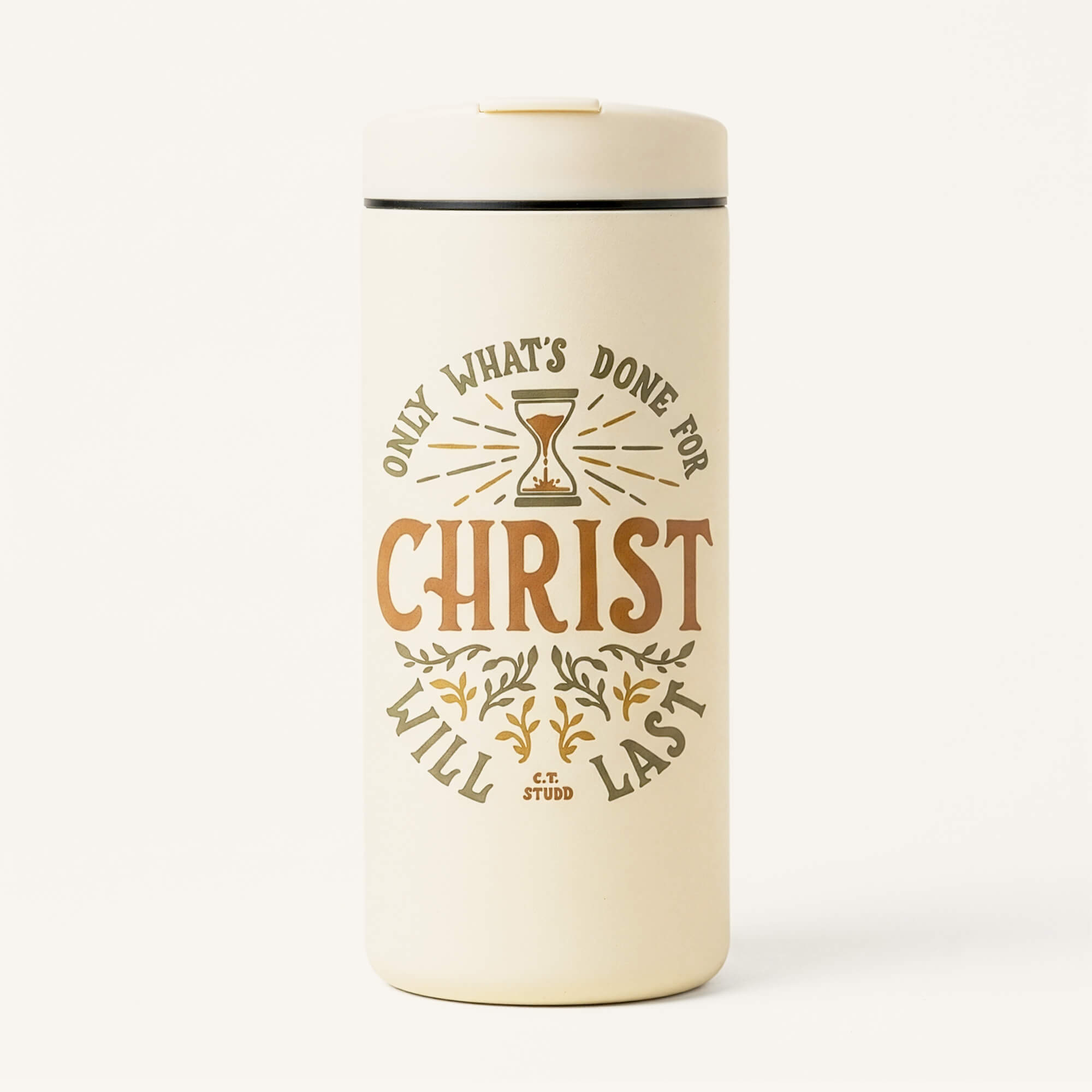 Only One Life C.T. Studd quote hand-drawn insulated travel tumbler by Scripture Type