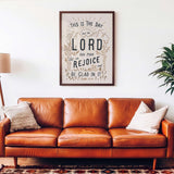 Psalm 118:24 This is the day the Lord has made framed Scripture art print hand-drawn by Scripture Type #color_stone