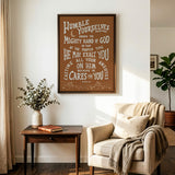 Humble yourselves casting all your anxiety 1 Peter 5:6-7 framed canvas wall art hand-drawn by Scripture Type #color_terracotta