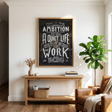 Work with your hands 1 Thessalonians 4:11 framed canvas wall art hand-drawn by Scripture Type #color_photo
